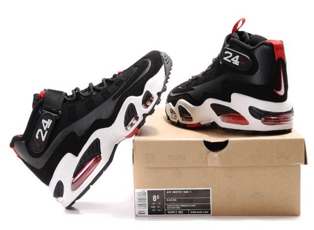 Nike Ken Griffen Max Chaussures Homme 2014 Noir Rouge (2)